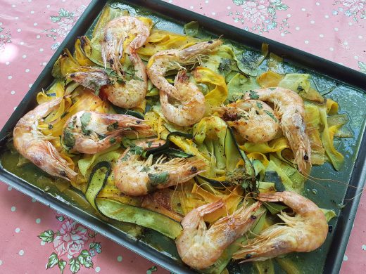 Crevettes épicées aux légumes du soleil