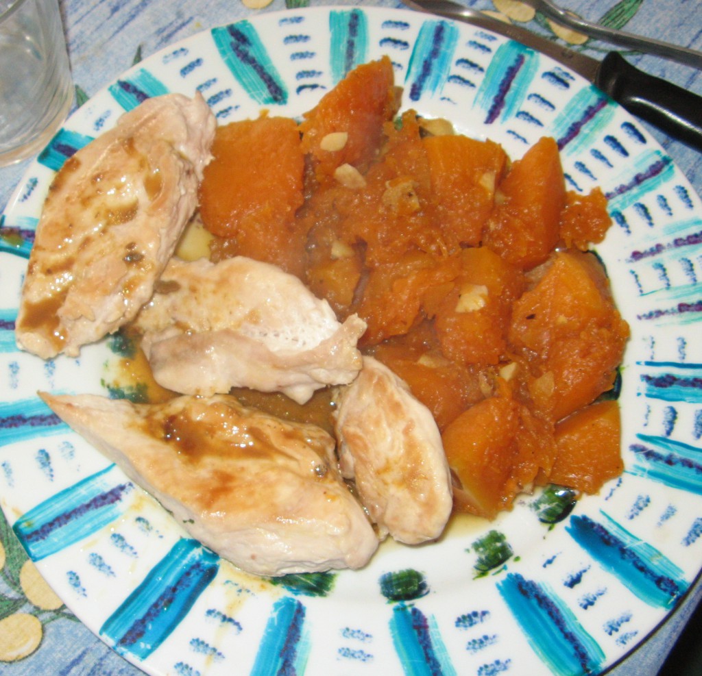 poulet recette courge