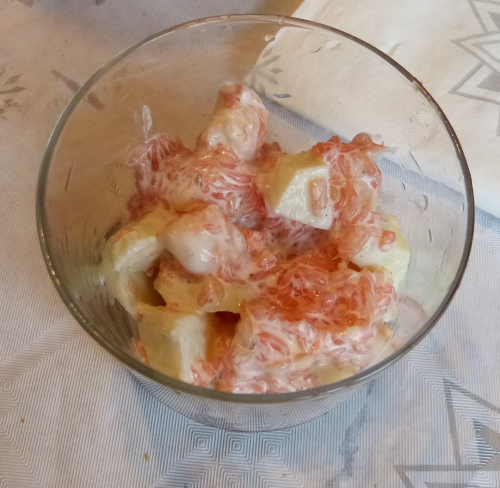 recette verrine pamplemousse crevettes