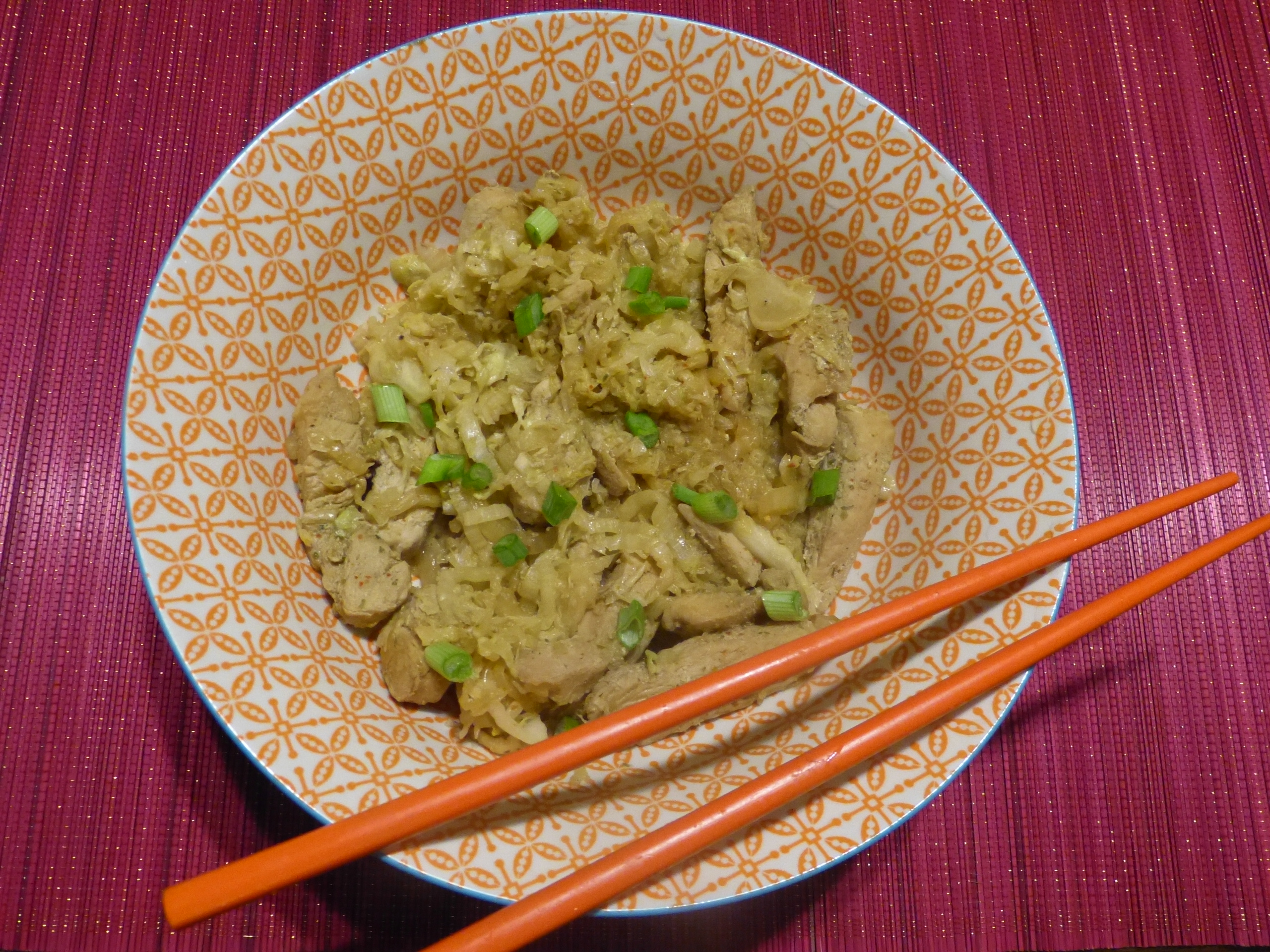 Un Savoureux Wok De Dinde Pimentee Au Chou Chinois Gourmicom