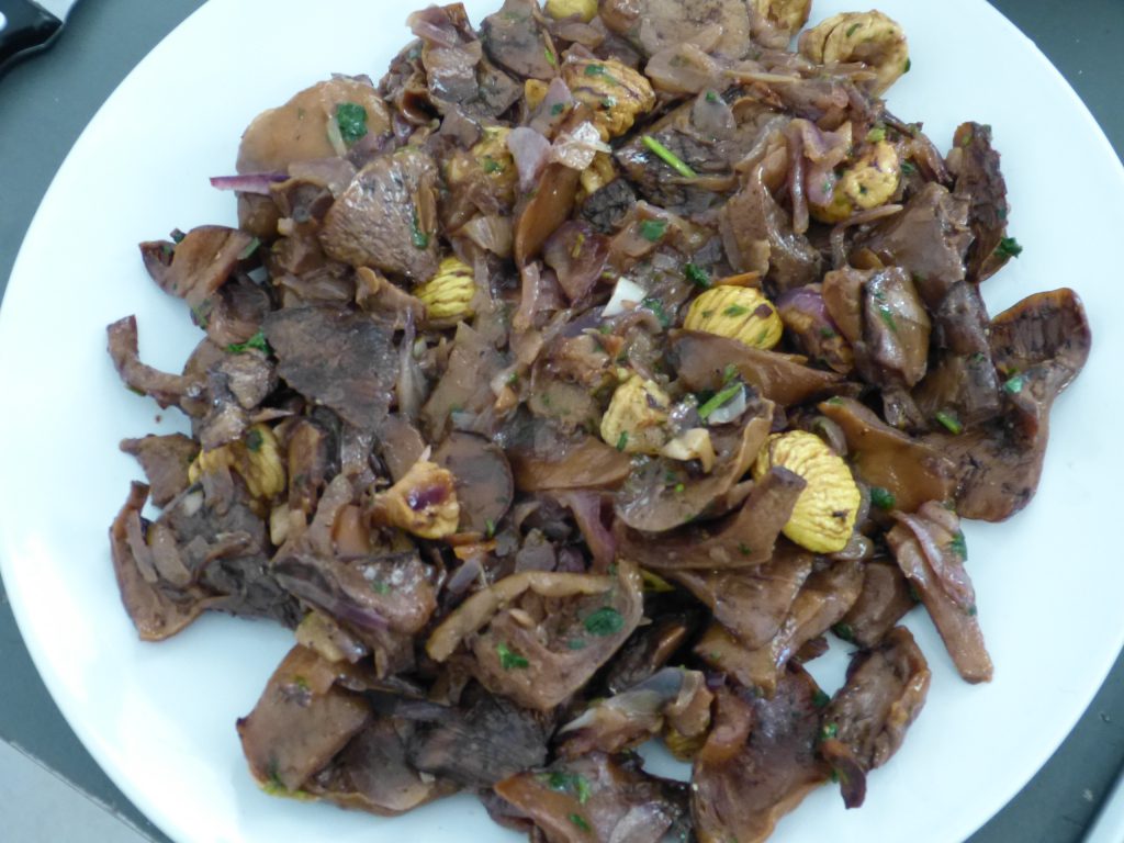recette poelee champignons chataignes
