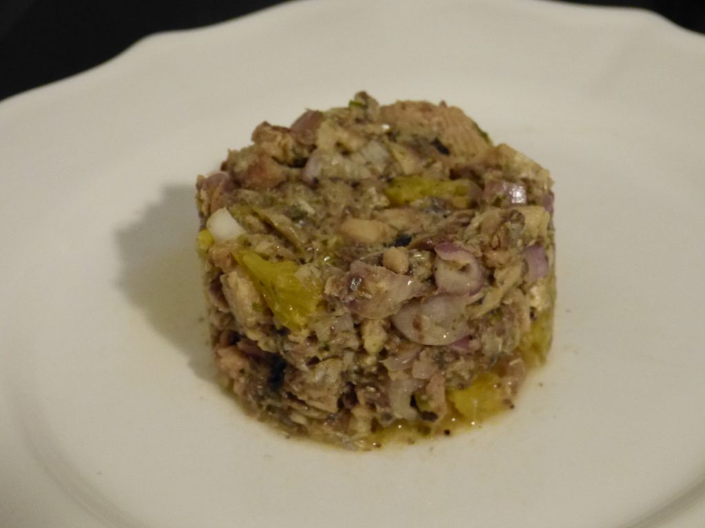 recette tartare sardines orange