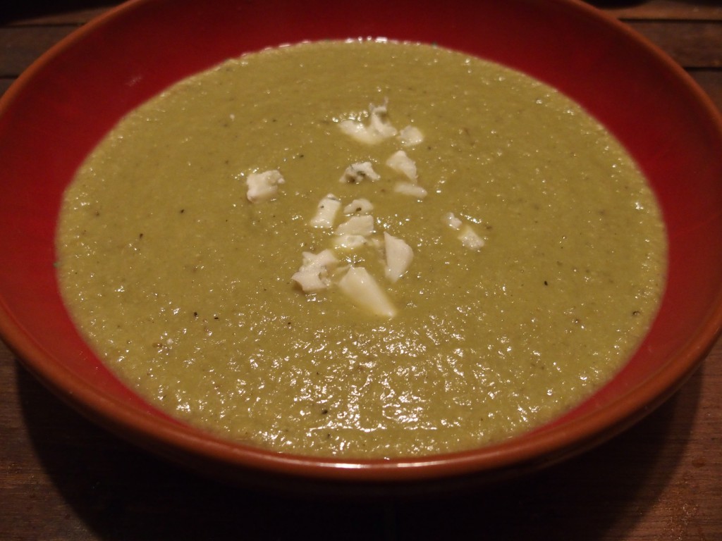 soupe recette chou petits pois roquefort