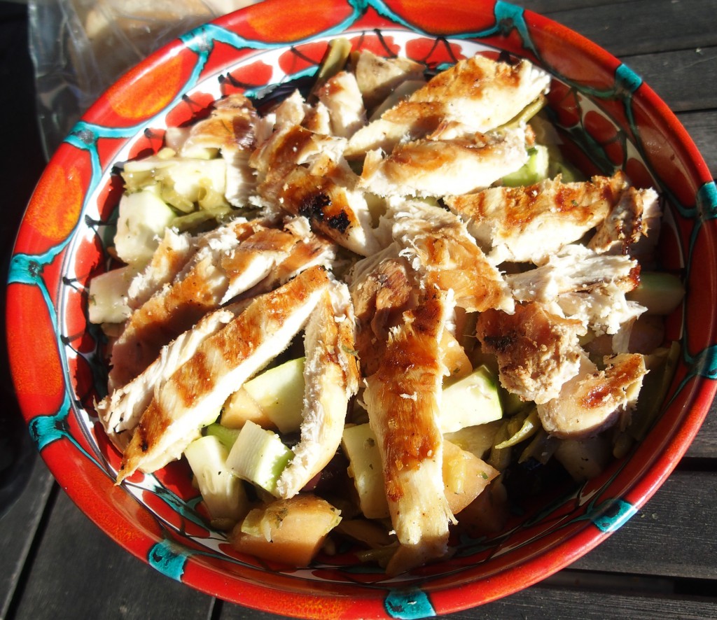 recette salade artichaud melon poulet