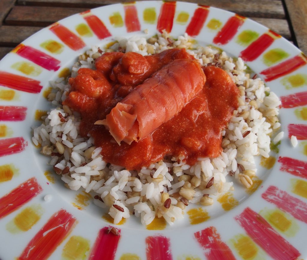 recette crevettes saumon fume