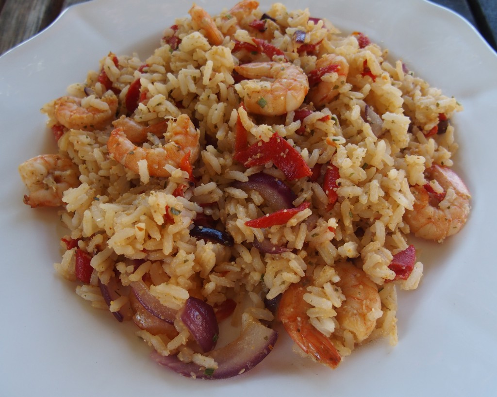 recette riz crevettes poivrons