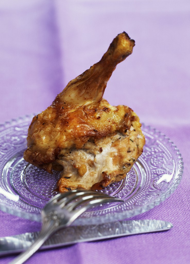 Cuisse de poulet farcie au fromage