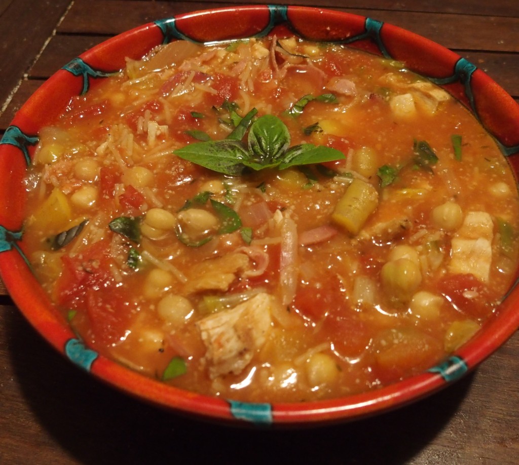 recette soupe poulet minestrone