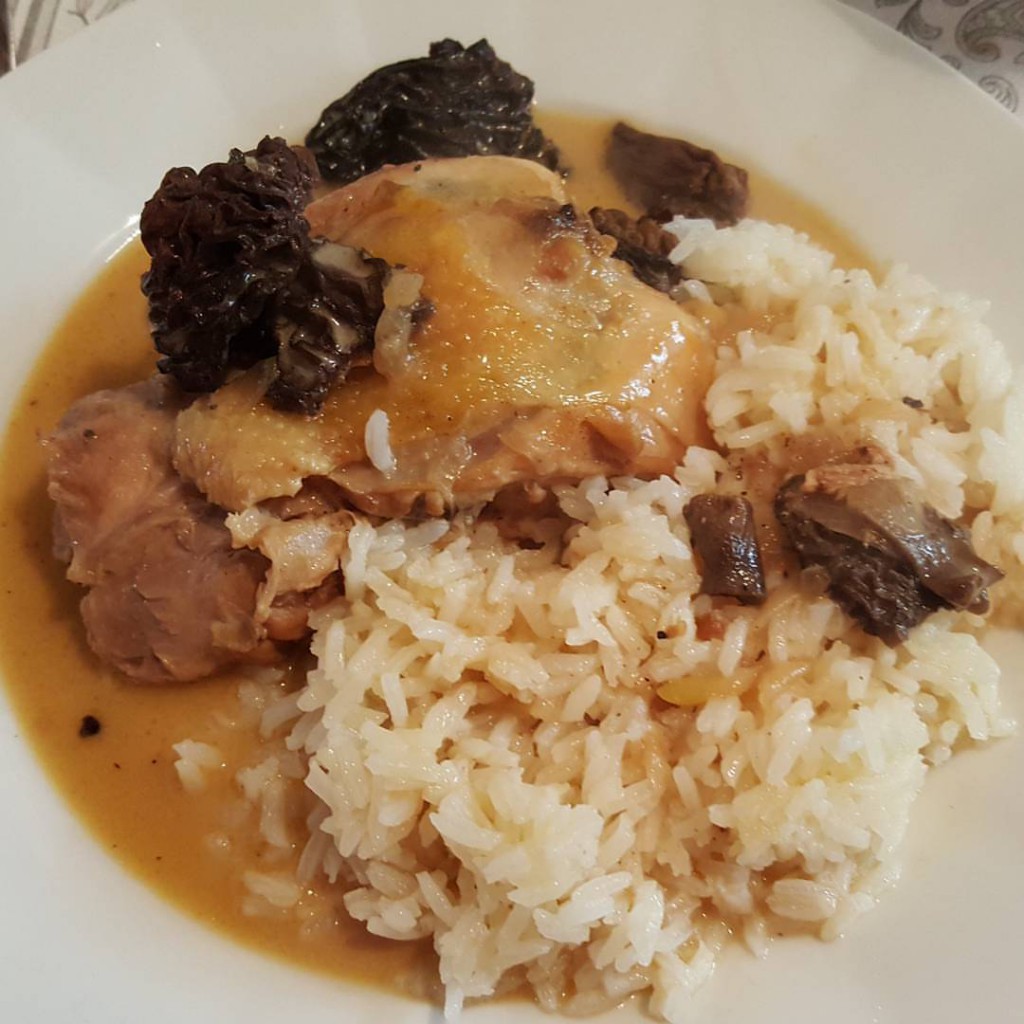 poulet morilles vin jaune