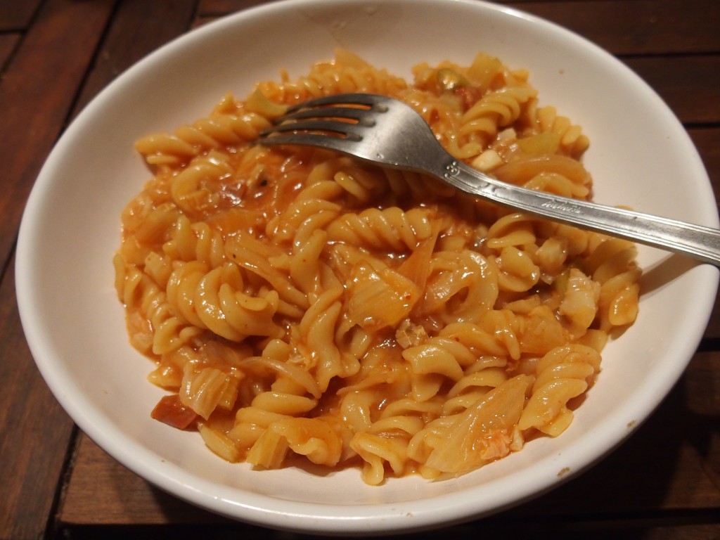 recette one pot pasta chorizo cabillaud