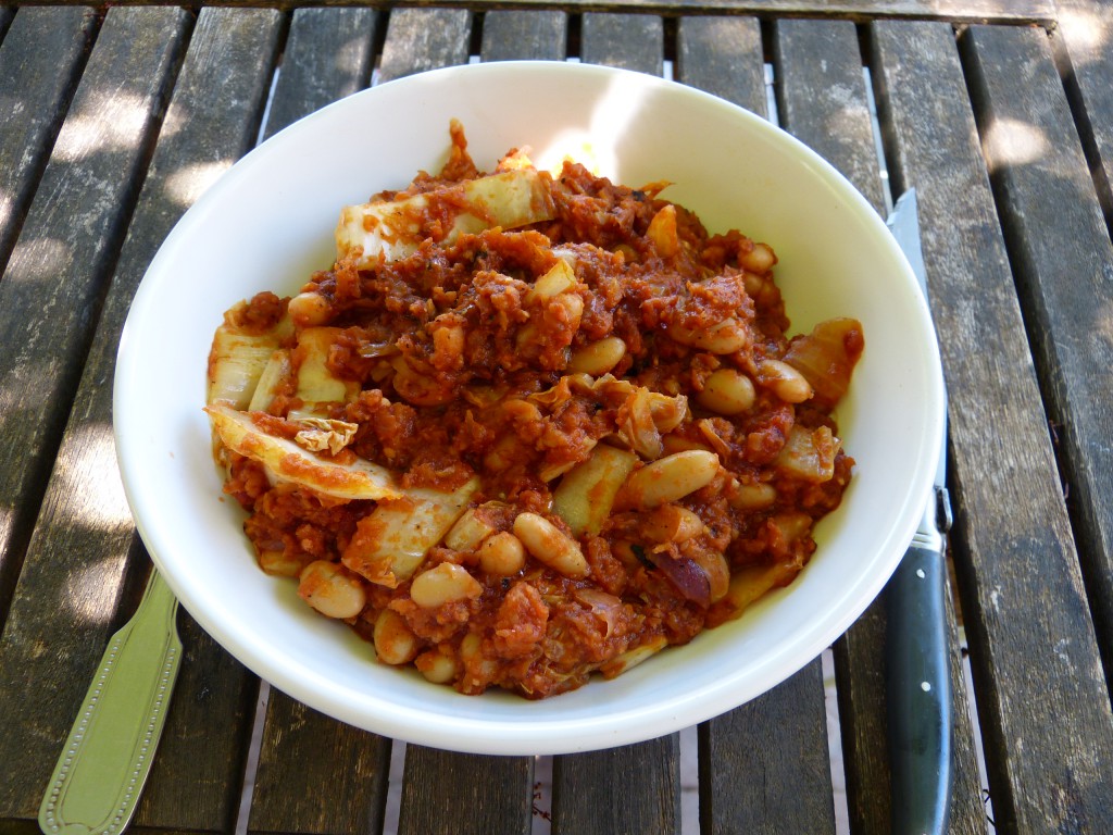 recette haricots blancs chou sarde