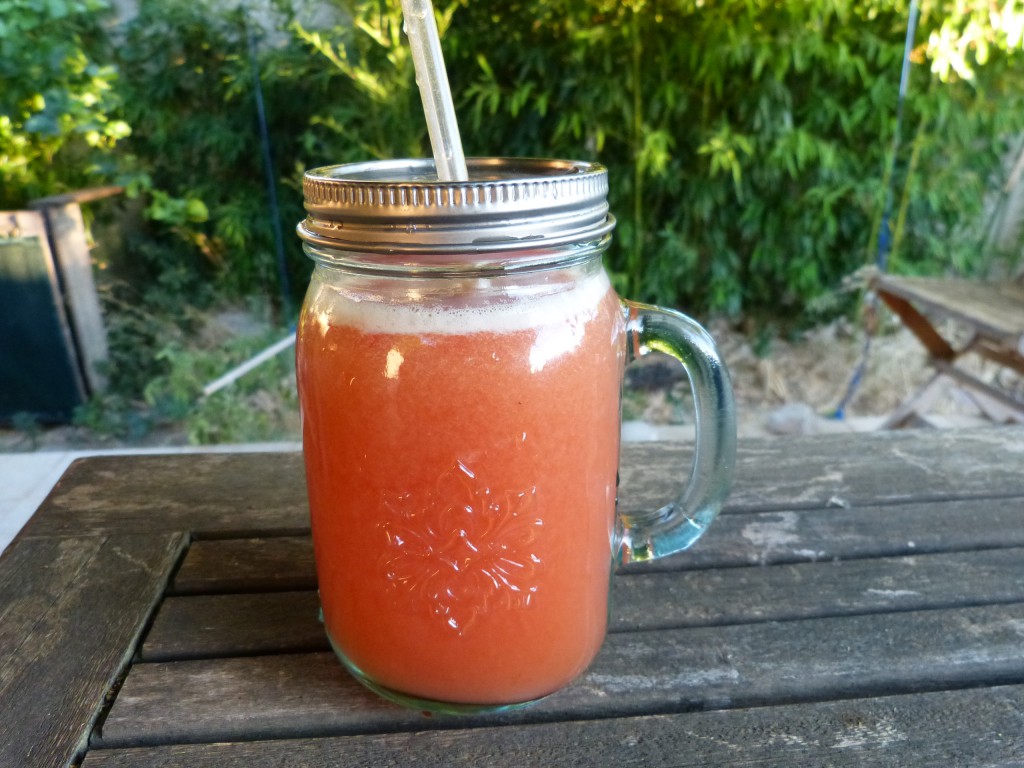 recette jus fraise pamplemousse extracteur