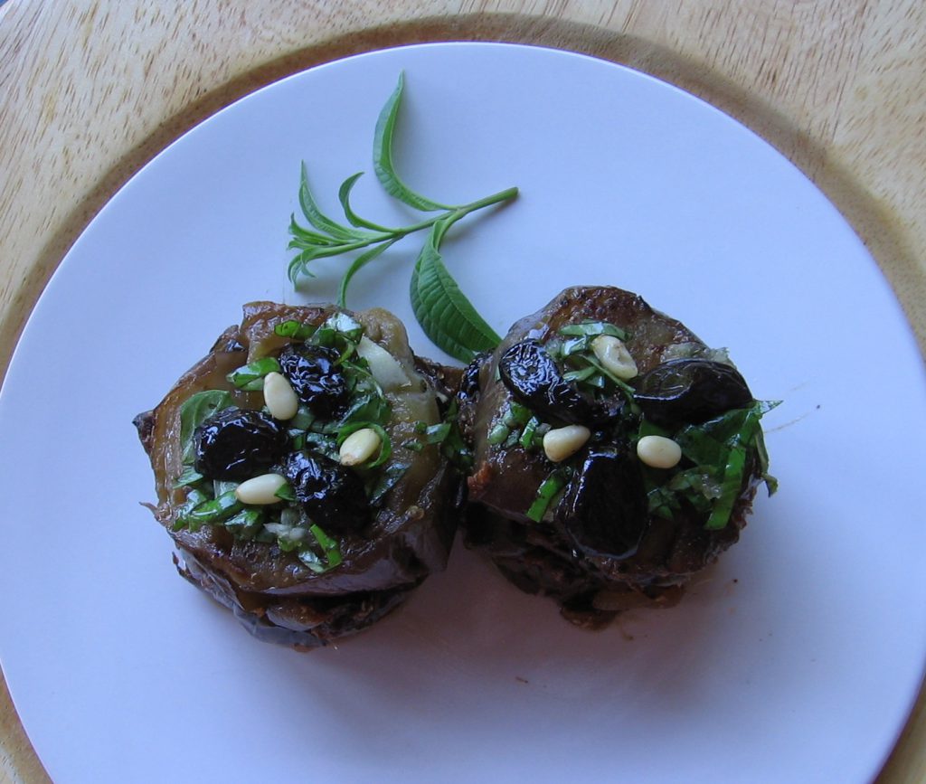 recette millefeuille aubergine olives basilic