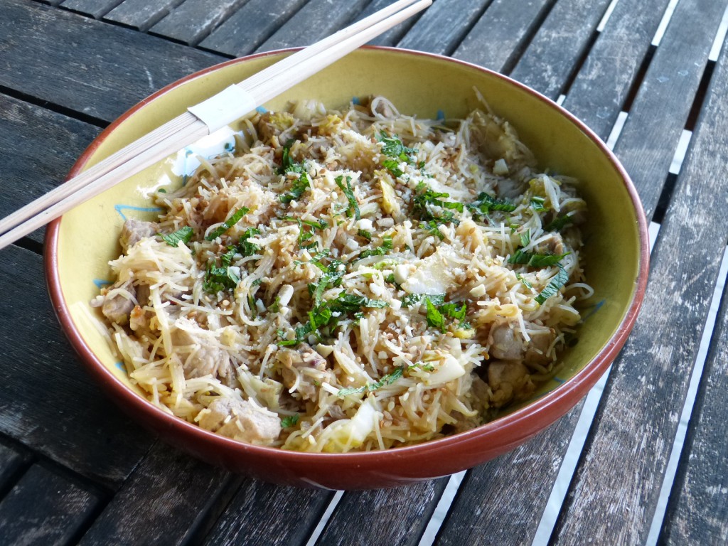 recette nouilles riz porc