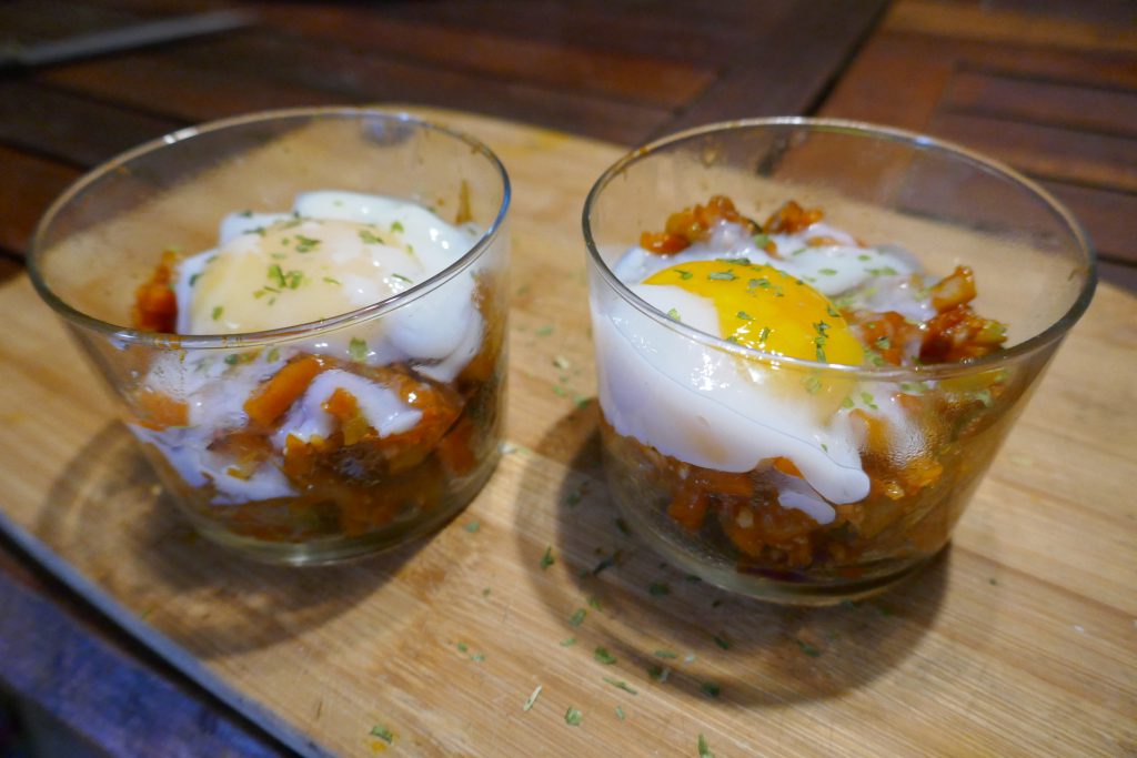 recette verrine legumes oeuf