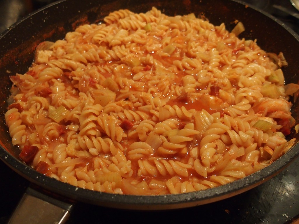 recette one pot pasta cabillaud chorizo