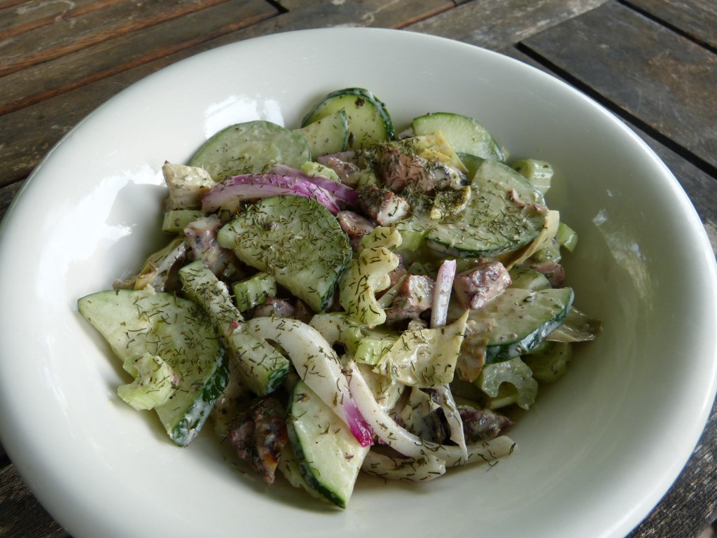 recette poulpe salade artichaut