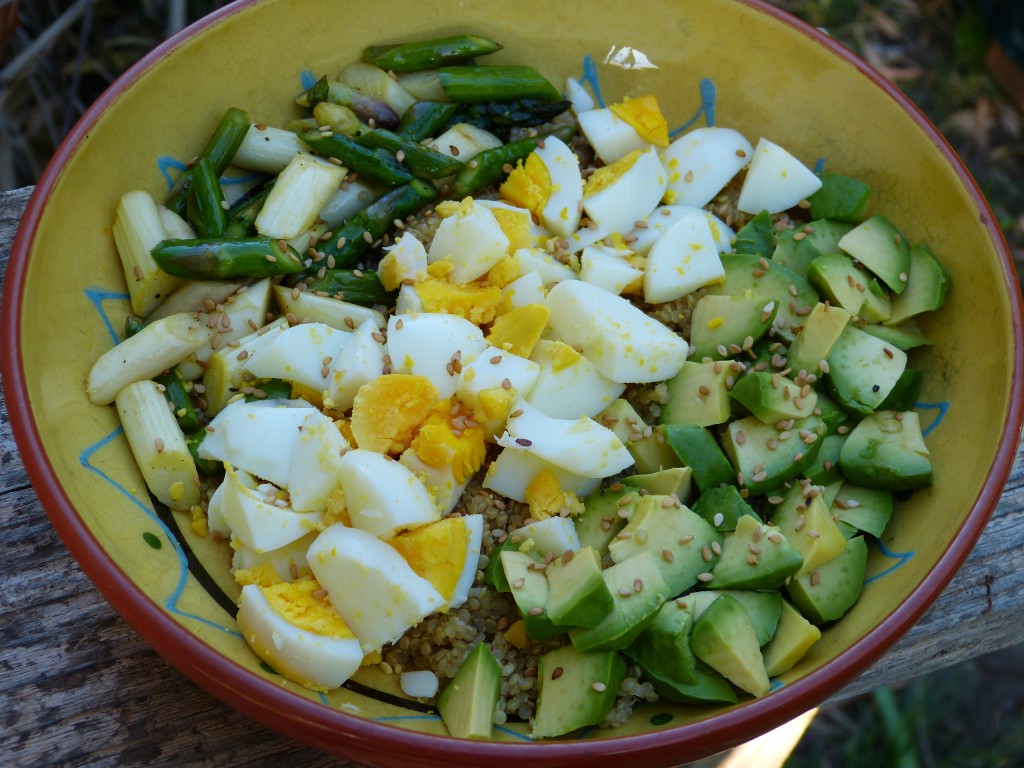 recette power bowl asperges oeuf avocat