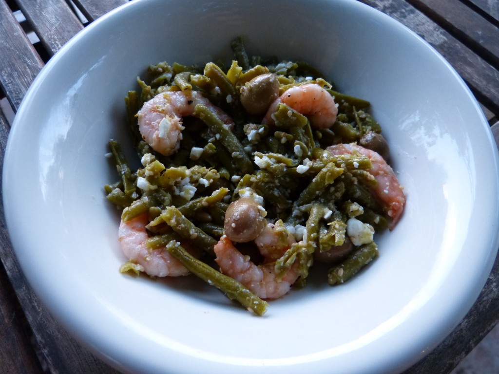 recette salade haricots verts crevettes