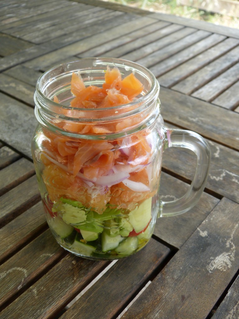 recette salade saumon bocal