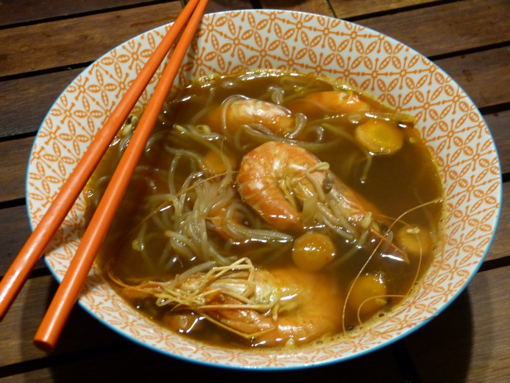 recette soupe miso crevettes konjac