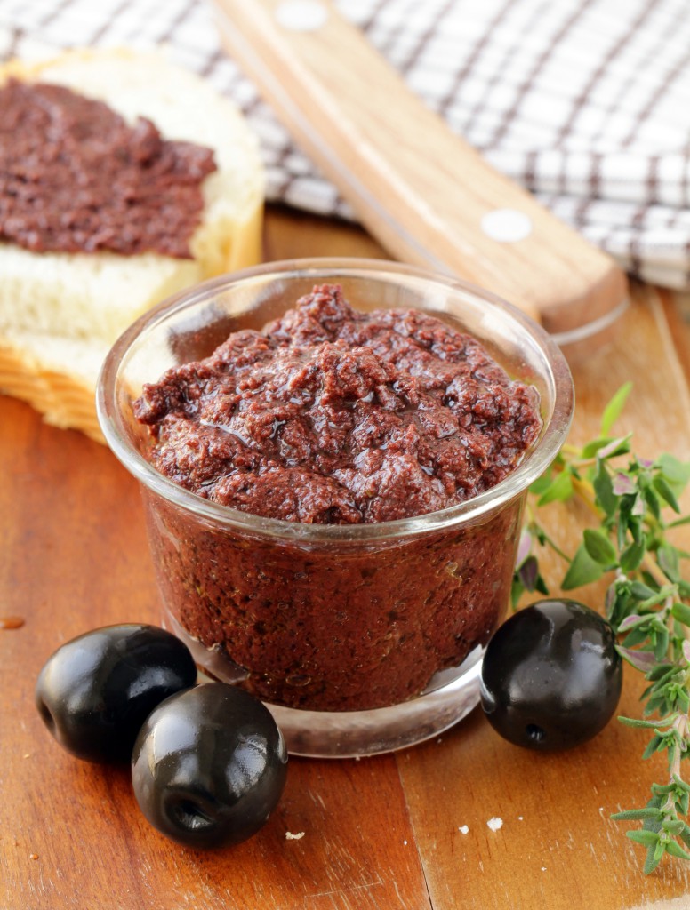 olive tapenade of black olives with herbs and spices