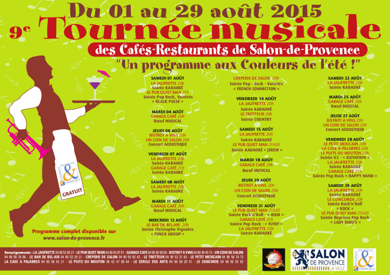 Tournee Musicale Des Cafes Restaurants De Salon Jusqu Au 29 Aout