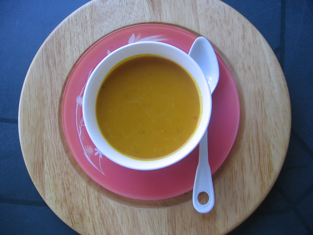 veloute potimarron recette chorizo